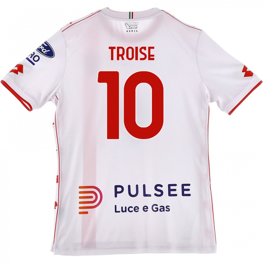 Kinder Antonio Troise #10 Weiß Rot Auswärtstrikot Trikot 2024/25 T-Shirt Österreich