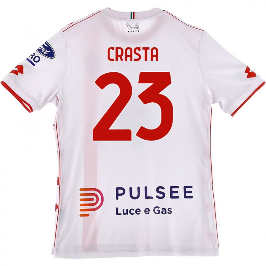 Kinder Mario Crasta #23 Weiß Rot Auswärtstrikot Trikot 2024/25 T-Shirt Österreich