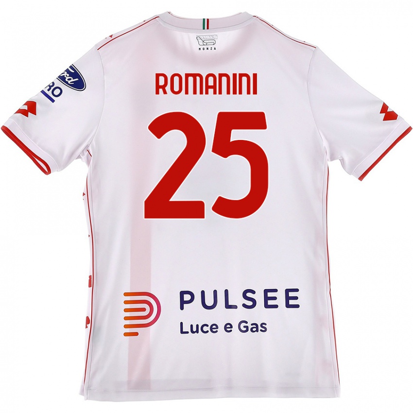 Kinder Andrea Romanini #25 Weiß Rot Auswärtstrikot Trikot 2024/25 T-Shirt Österreich