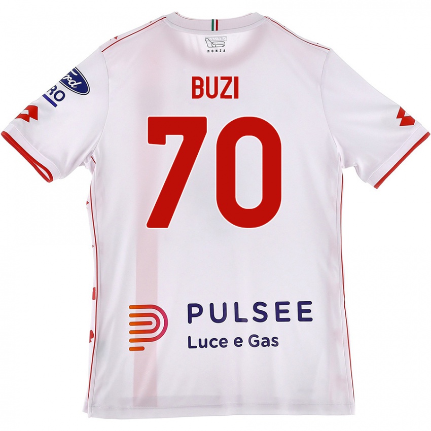 Kinder Luis Buzi #70 Weiß Rot Auswärtstrikot Trikot 2024/25 T-Shirt Österreich