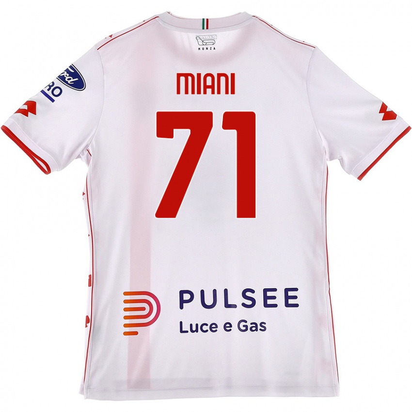 Kinder Arthur Miani #71 Weiß Rot Auswärtstrikot Trikot 2024/25 T-Shirt Österreich