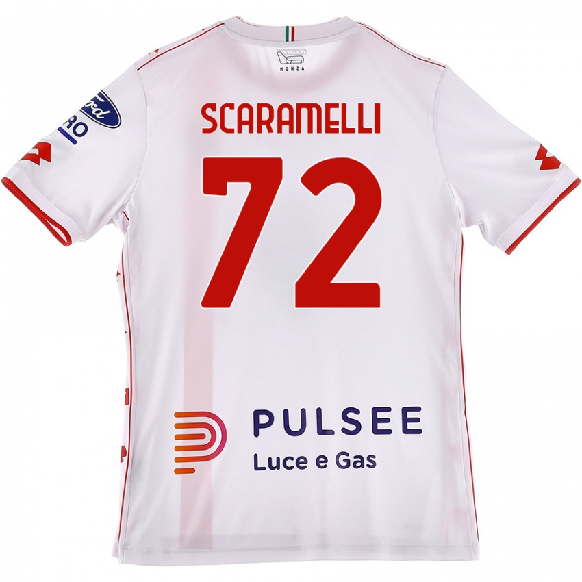 Kinder Endris Scaramelli #72 Weiß Rot Auswärtstrikot Trikot 2024/25 T-Shirt Österreich