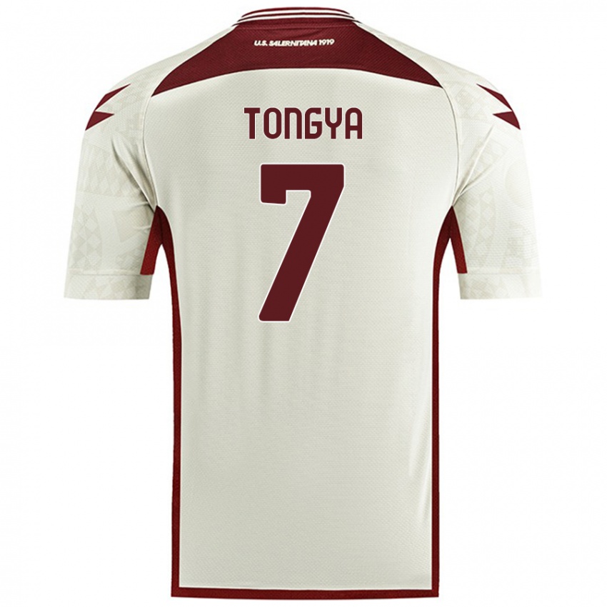 Kinder Franco Tongya #7 Cremefarben Auswärtstrikot Trikot 2024/25 T-Shirt Österreich