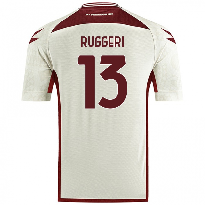 Kinder Fabio Ruggeri #13 Cremefarben Auswärtstrikot Trikot 2024/25 T-Shirt Österreich