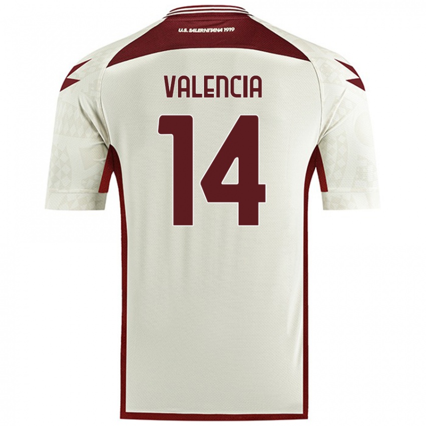 Kinder Diego Valencia #14 Cremefarben Auswärtstrikot Trikot 2024/25 T-Shirt Österreich