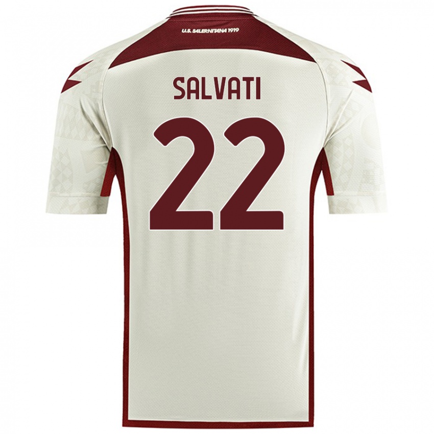 Kinder Gregorio Salvati #22 Cremefarben Auswärtstrikot Trikot 2024/25 T-Shirt Österreich