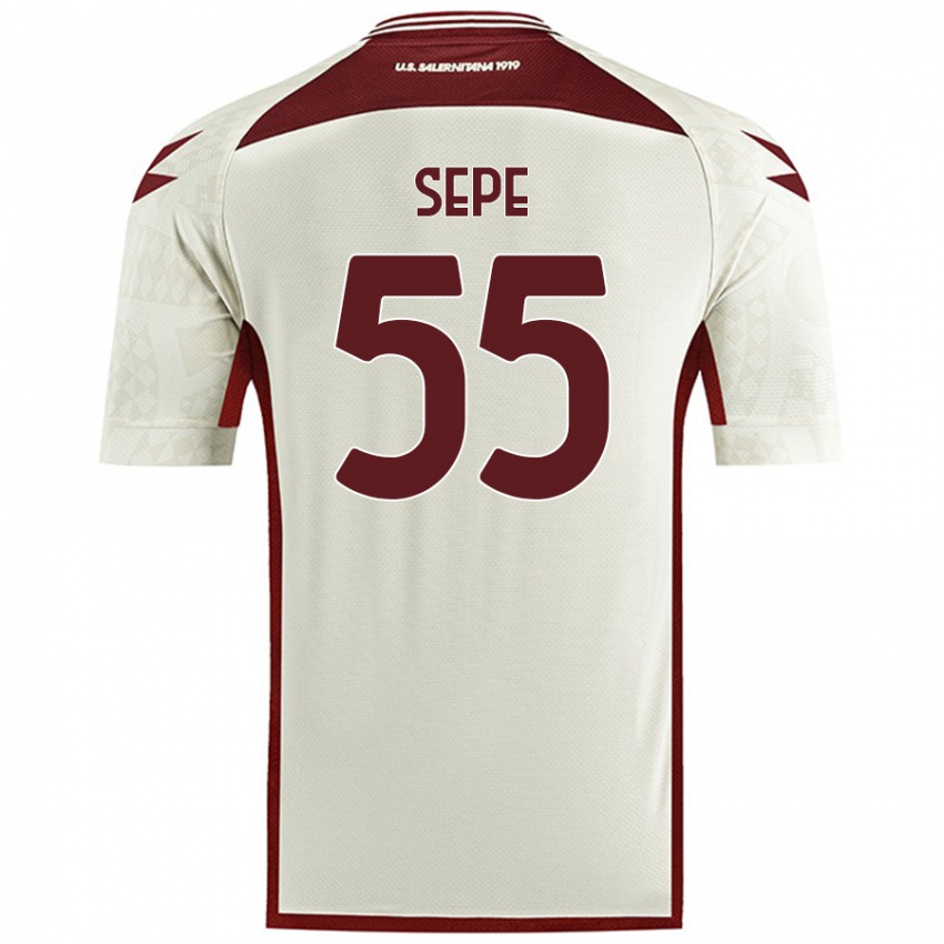 Kinder Luigi Sepe #55 Cremefarben Auswärtstrikot Trikot 2024/25 T-Shirt Österreich