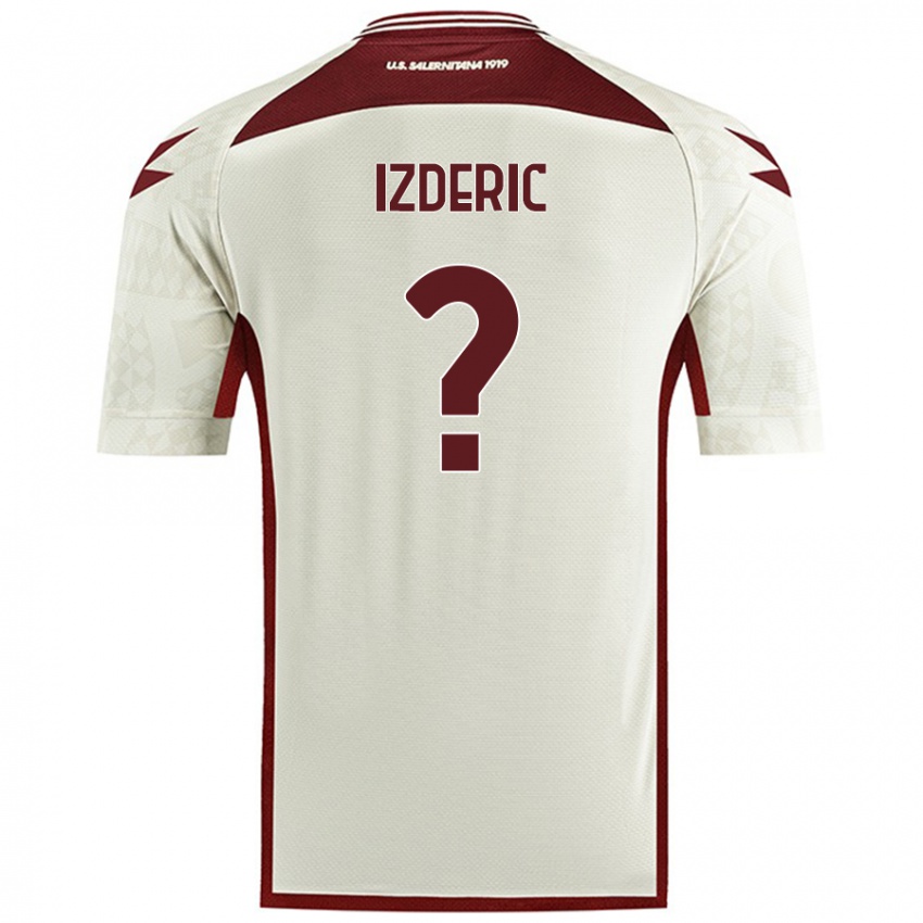 Kinder Luka Izderic #0 Cremefarben Auswärtstrikot Trikot 2024/25 T-Shirt Österreich