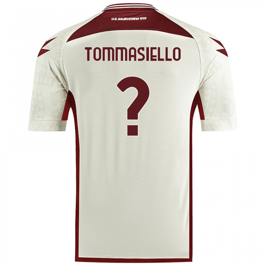 Kinder Francesco Tommasiello #0 Cremefarben Auswärtstrikot Trikot 2024/25 T-Shirt Österreich