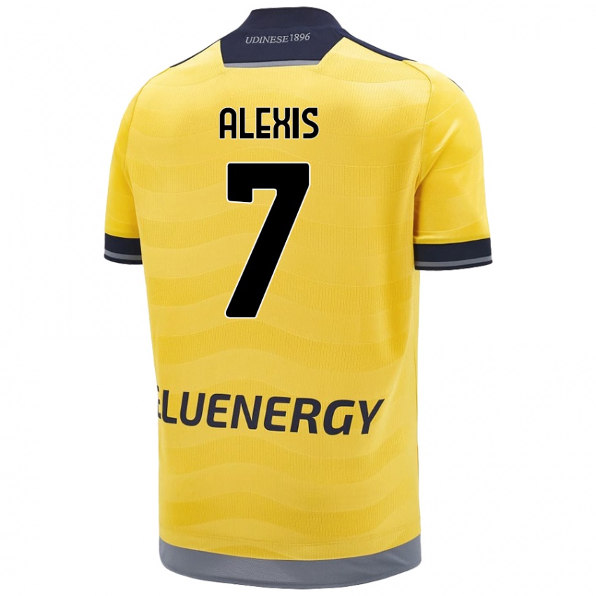 Kinder Alexis Sanchez #7 Golden Auswärtstrikot Trikot 2024/25 T-Shirt Österreich