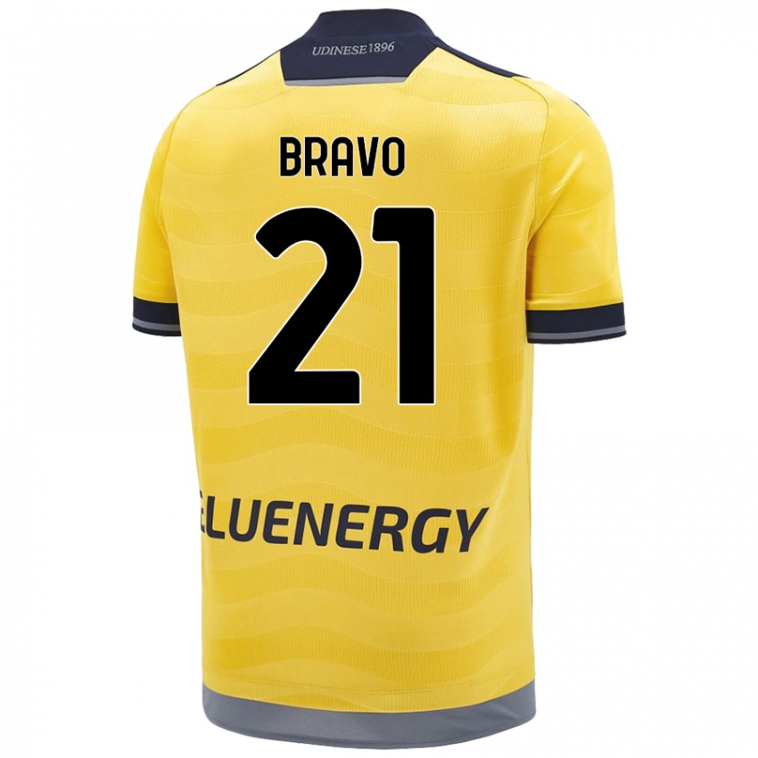 Kinder Iker Bravo #21 Golden Auswärtstrikot Trikot 2024/25 T-Shirt Österreich