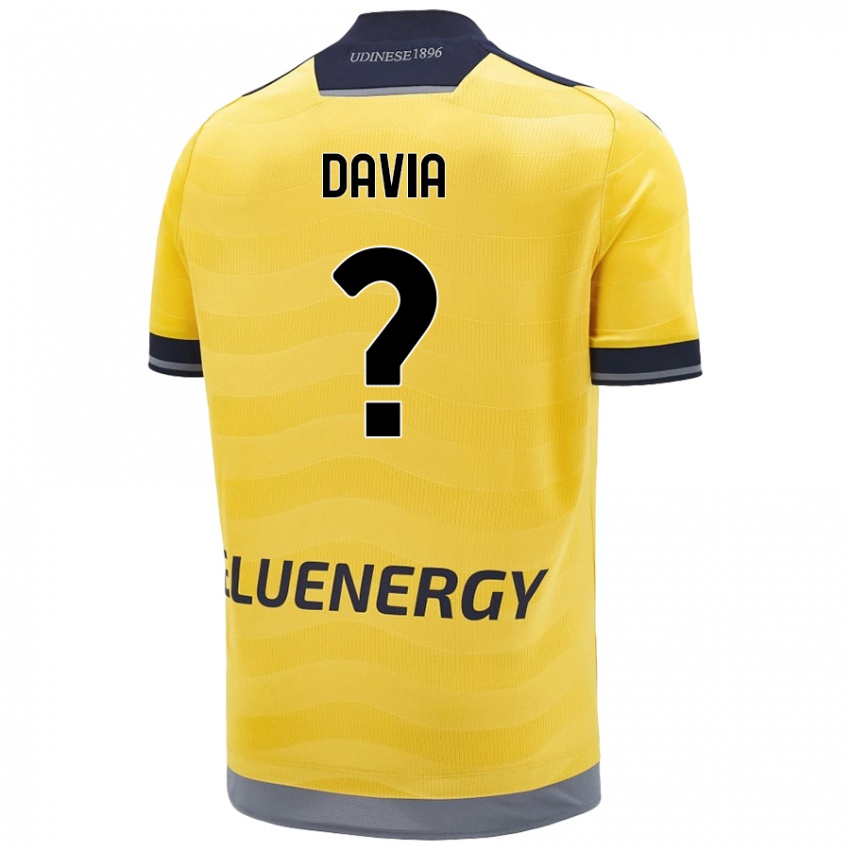 Kinder Emiliano Davia #0 Golden Auswärtstrikot Trikot 2024/25 T-Shirt Österreich