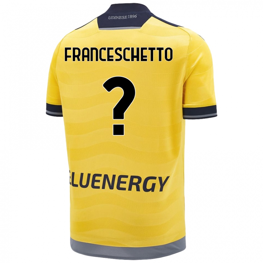 Kinder Mattia Franceschetto #0 Golden Auswärtstrikot Trikot 2024/25 T-Shirt Österreich