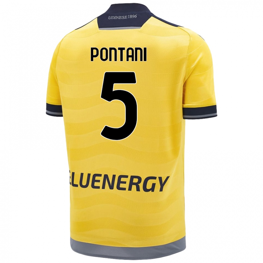 Kinder Leonardo Pontani #5 Golden Auswärtstrikot Trikot 2024/25 T-Shirt Österreich