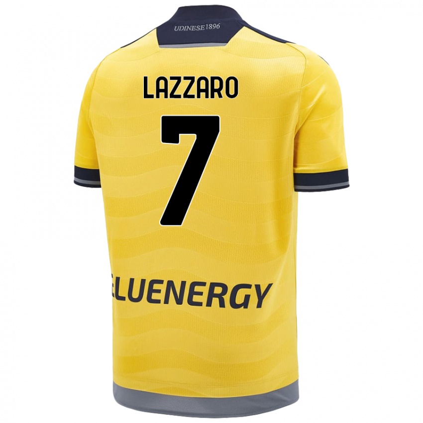 Kinder Davide Lazzaro #7 Golden Auswärtstrikot Trikot 2024/25 T-Shirt Österreich