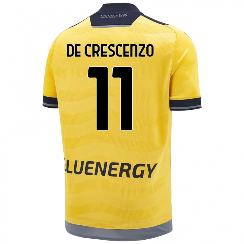 Kinder Marco De Crescenzo #11 Golden Auswärtstrikot Trikot 2024/25 T-Shirt Österreich