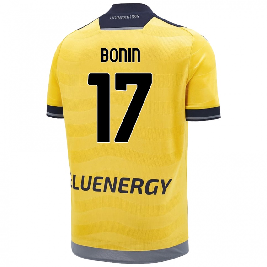 Kinder Luca Bonin #17 Golden Auswärtstrikot Trikot 2024/25 T-Shirt Österreich