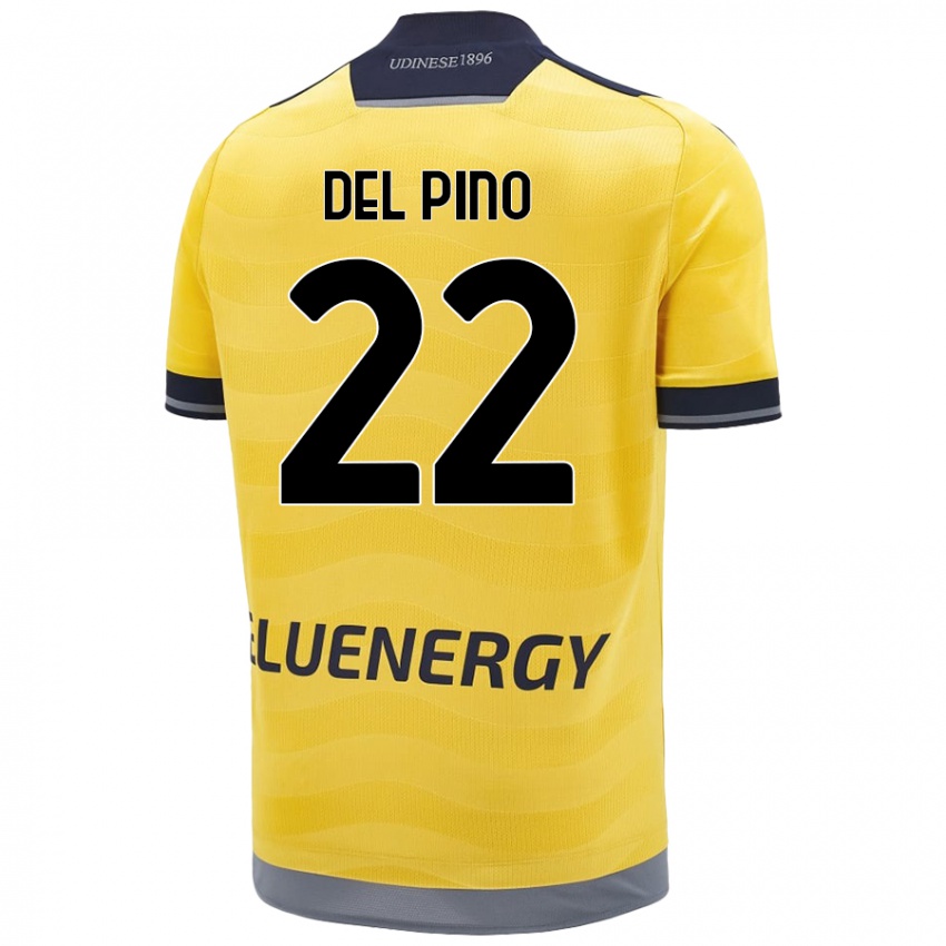 Kinder Lorenzo Del Pino #22 Golden Auswärtstrikot Trikot 2024/25 T-Shirt Österreich