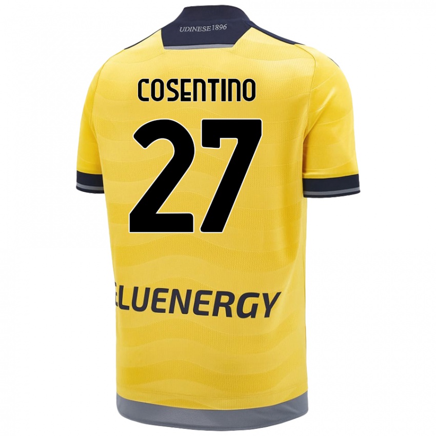 Kinder Sergio Cosentino #27 Golden Auswärtstrikot Trikot 2024/25 T-Shirt Österreich