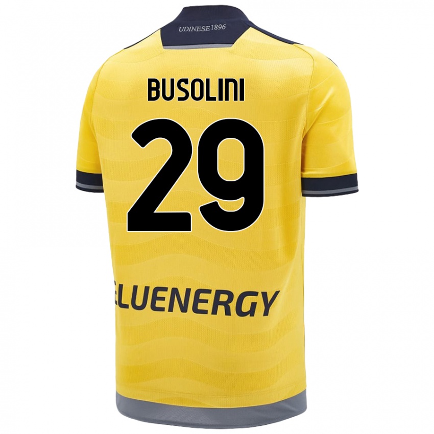 Kinder Alessandro Busolini #29 Golden Auswärtstrikot Trikot 2024/25 T-Shirt Österreich