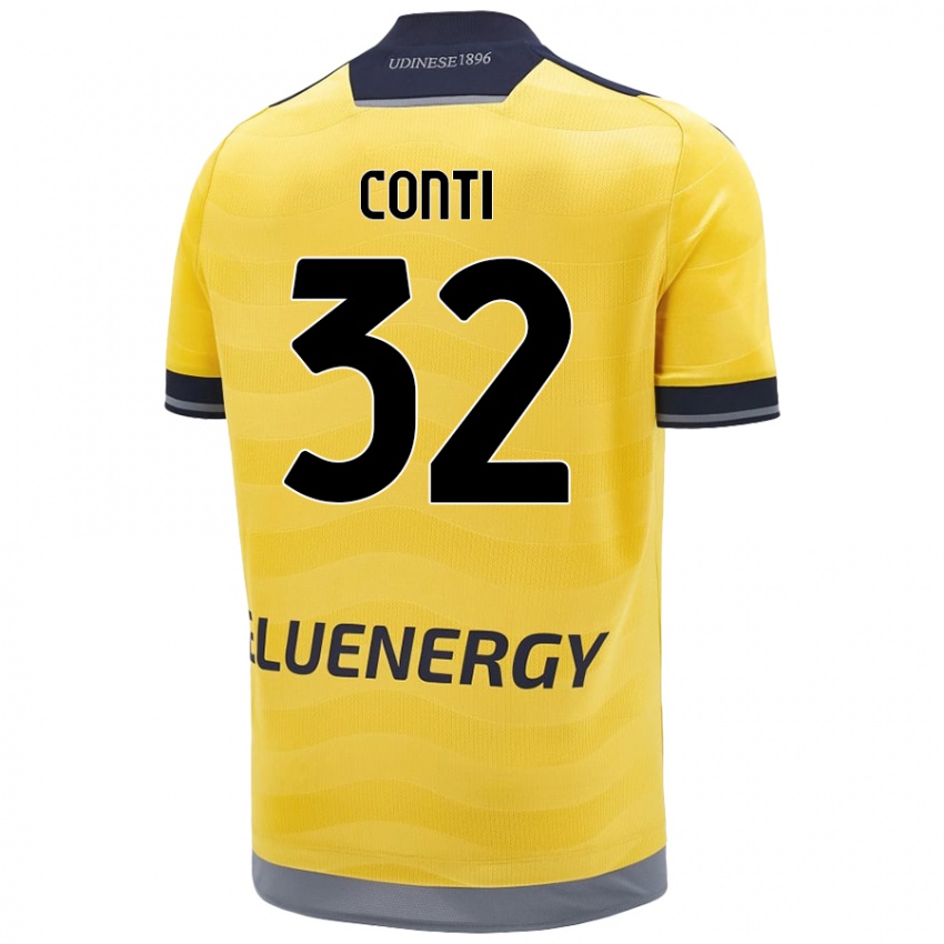 Kinder Manuel Conti #32 Golden Auswärtstrikot Trikot 2024/25 T-Shirt Österreich