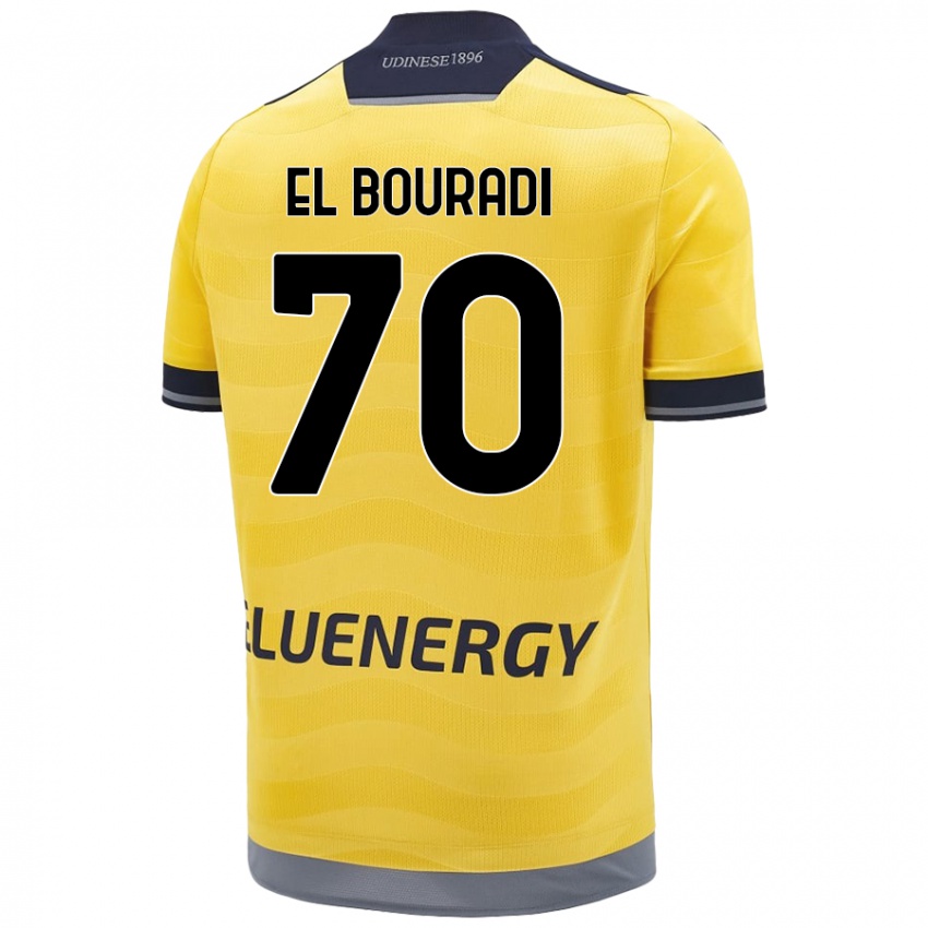 Kinder Walid El Bouradi #70 Golden Auswärtstrikot Trikot 2024/25 T-Shirt Österreich