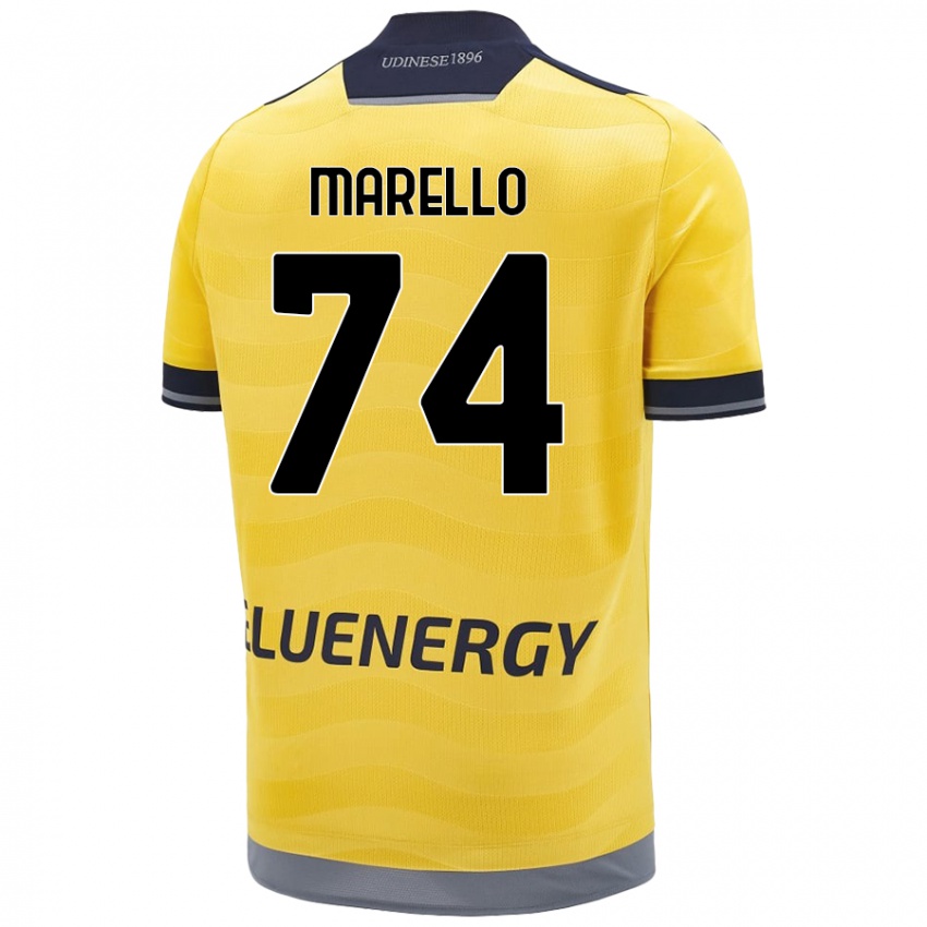 Kinder Mattia Marello #74 Golden Auswärtstrikot Trikot 2024/25 T-Shirt Österreich