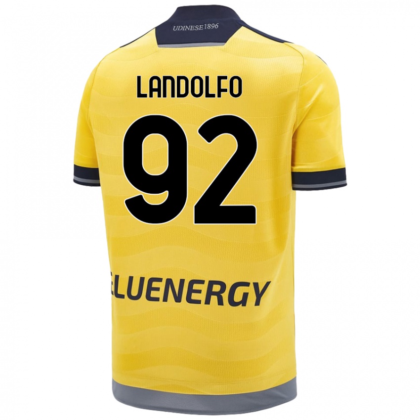 Kinder Tommaso Landolfo #92 Golden Auswärtstrikot Trikot 2024/25 T-Shirt Österreich