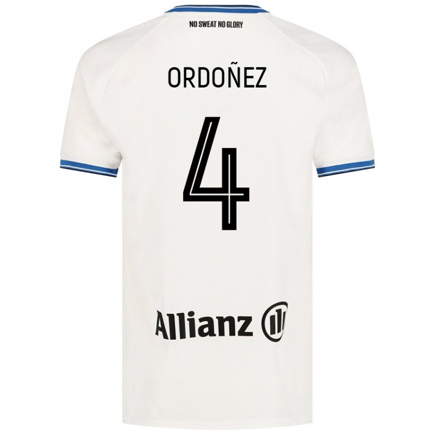 Kinder Joel Ordóñez #4 Weiß Auswärtstrikot Trikot 2024/25 T-Shirt Österreich