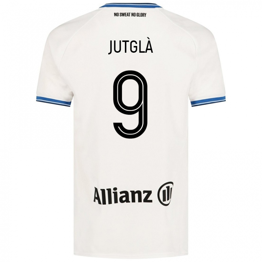 Kinder Ferran Jutglà #9 Weiß Auswärtstrikot Trikot 2024/25 T-Shirt Österreich