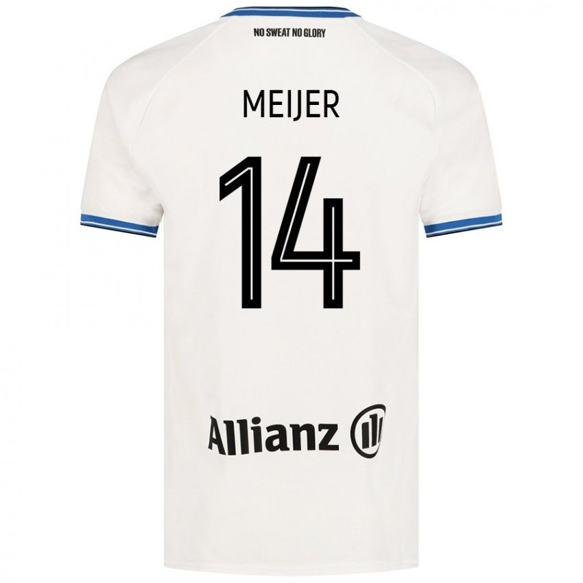 Kinder Bjorn Meijer #14 Weiß Auswärtstrikot Trikot 2024/25 T-Shirt Österreich