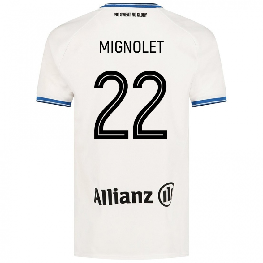 Kinder Simon Mignolet #22 Weiß Auswärtstrikot Trikot 2024/25 T-Shirt Österreich