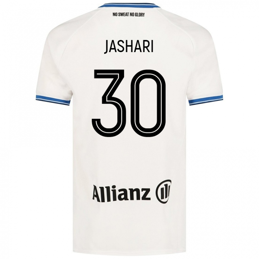 Kinder Ardon Jashari #30 Weiß Auswärtstrikot Trikot 2024/25 T-Shirt Österreich