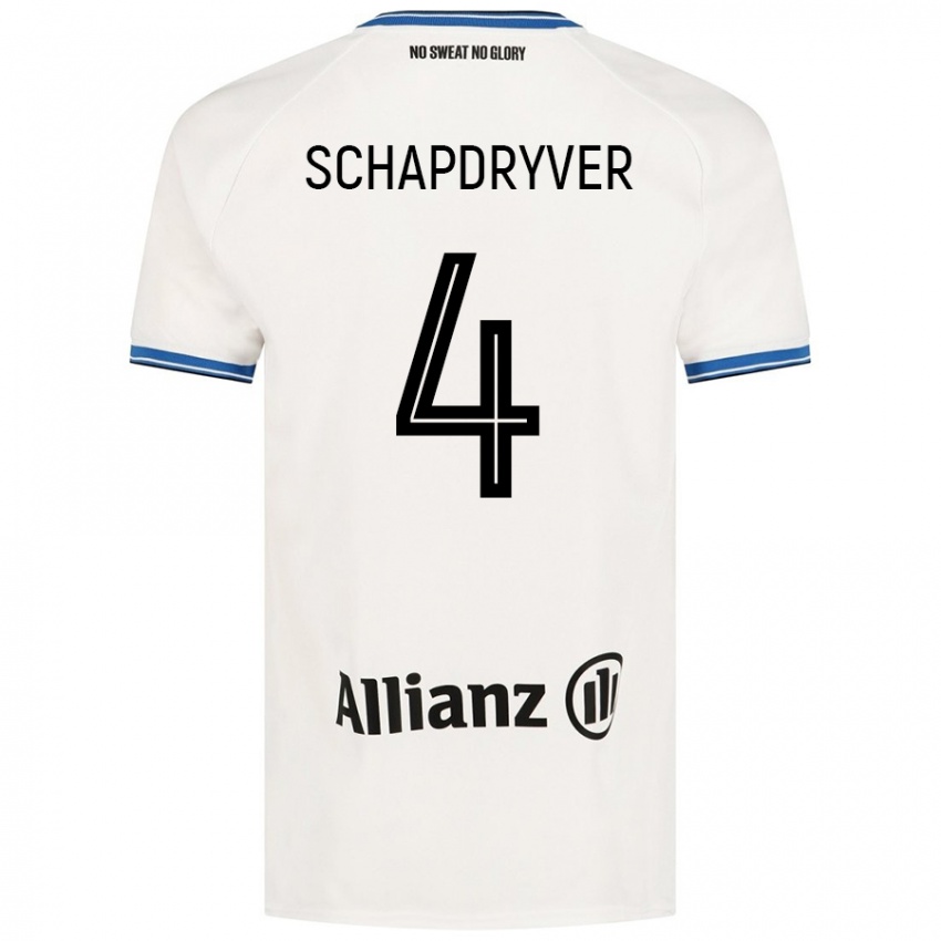 Kinder Emely Schapdryver #4 Weiß Auswärtstrikot Trikot 2024/25 T-Shirt Österreich