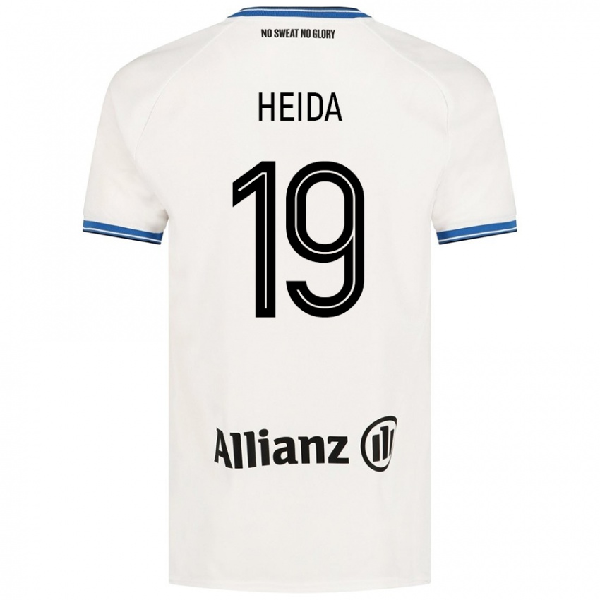 Kinder Jade Heida #19 Weiß Auswärtstrikot Trikot 2024/25 T-Shirt Österreich