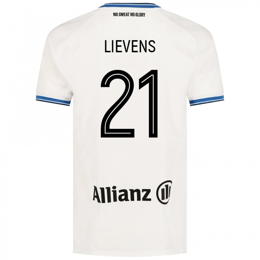 Kinder Caitlin Lievens #21 Weiß Auswärtstrikot Trikot 2024/25 T-Shirt Österreich