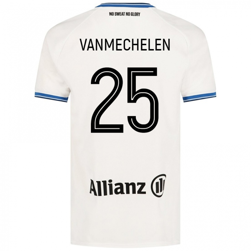 Kinder Davinia Vanmechelen #25 Weiß Auswärtstrikot Trikot 2024/25 T-Shirt Österreich