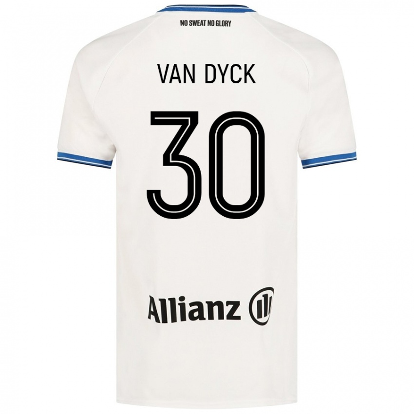 Kinder Nell Van Dyck #30 Weiß Auswärtstrikot Trikot 2024/25 T-Shirt Österreich