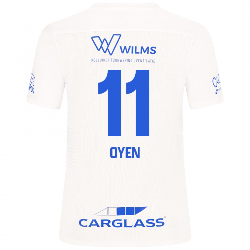 Kinder Luca Oyen #11 Weiß Auswärtstrikot Trikot 2024/25 T-Shirt Österreich