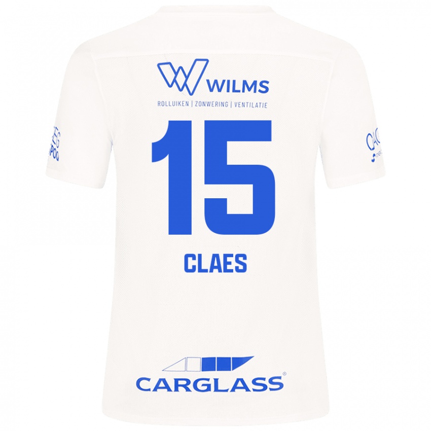 Kinder Thomas Claes #15 Weiß Auswärtstrikot Trikot 2024/25 T-Shirt Österreich