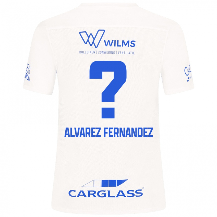 Kinder Loïc Alvarez Fernandez #0 Weiß Auswärtstrikot Trikot 2024/25 T-Shirt Österreich