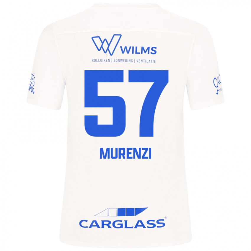 Kinder Aaron Murenzi #57 Weiß Auswärtstrikot Trikot 2024/25 T-Shirt Österreich