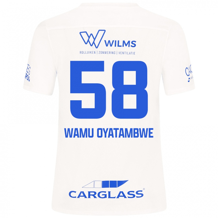 Kinder Matthias Wamu Oyatambwe #58 Weiß Auswärtstrikot Trikot 2024/25 T-Shirt Österreich