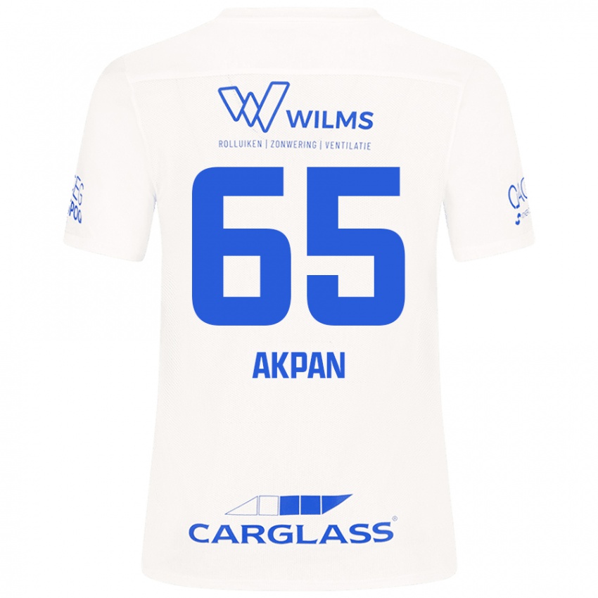 Kinder Christian Akpan #65 Weiß Auswärtstrikot Trikot 2024/25 T-Shirt Österreich