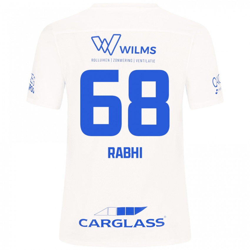 Kinder Ayman Rabhi #68 Weiß Auswärtstrikot Trikot 2024/25 T-Shirt Österreich