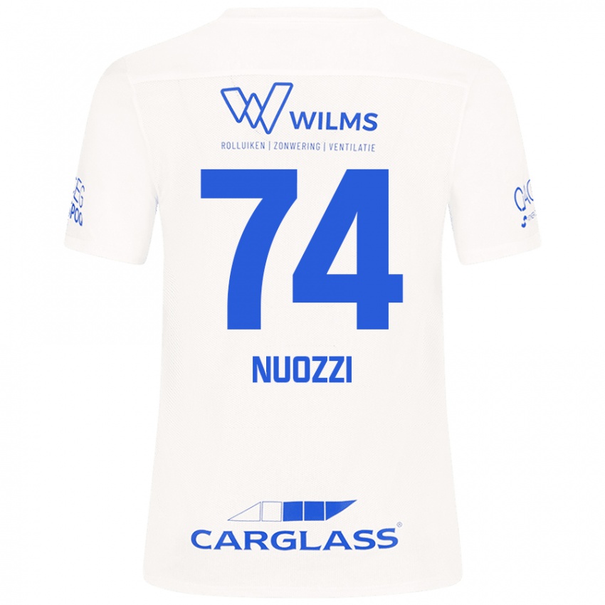 Kinder Cédric Nuozzi #74 Weiß Auswärtstrikot Trikot 2024/25 T-Shirt Österreich