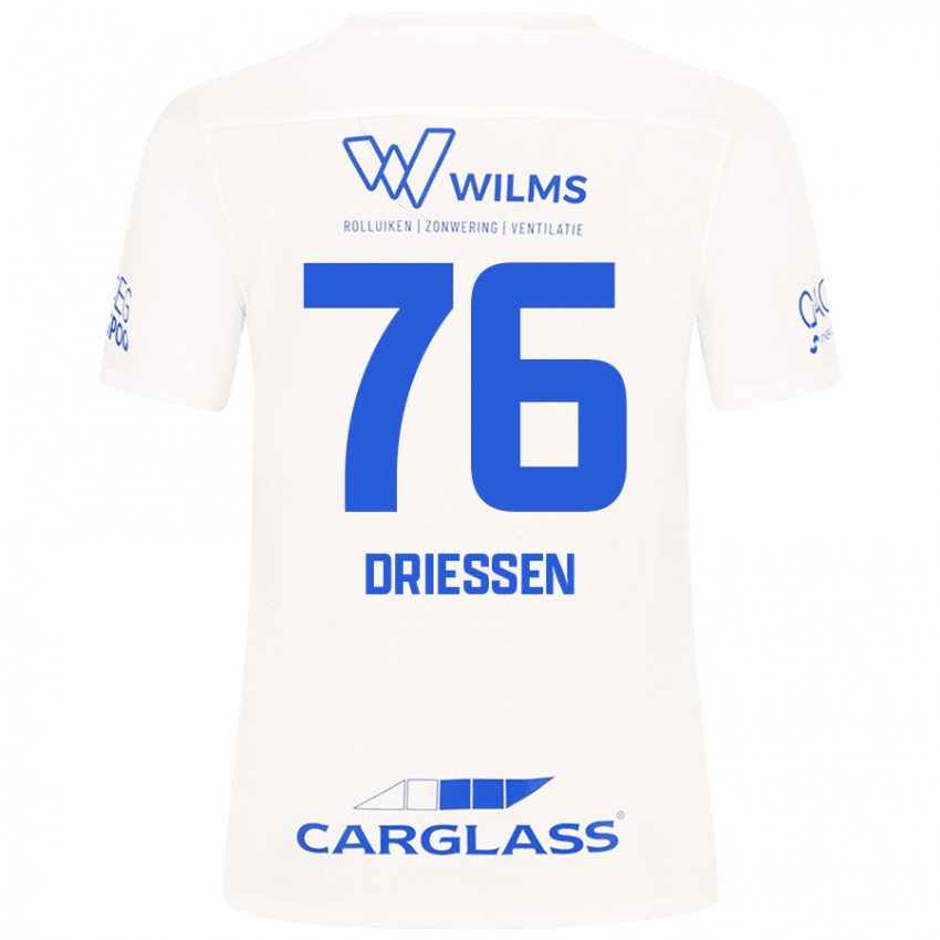 Kinder Jelle Driessen #76 Weiß Auswärtstrikot Trikot 2024/25 T-Shirt Österreich