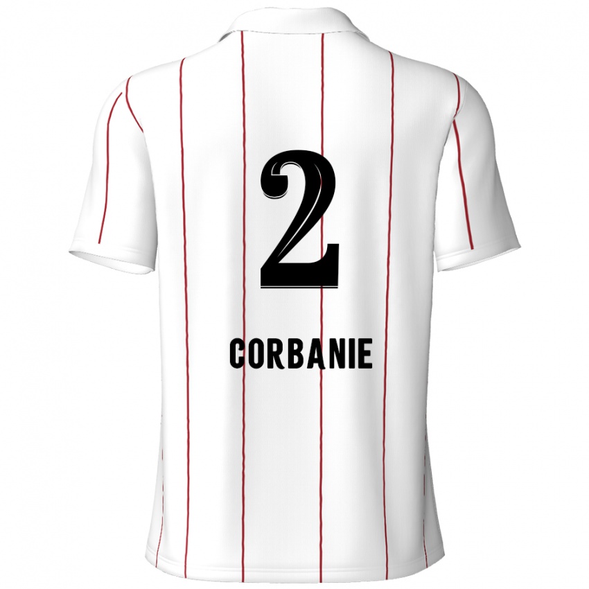 Kinder Kobe Corbanie #2 Weiß Schwarz Auswärtstrikot Trikot 2024/25 T-Shirt Österreich