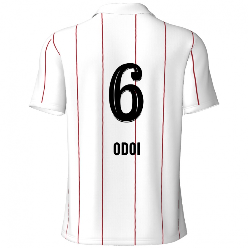 Kinder Denis Odoi #6 Weiß Schwarz Auswärtstrikot Trikot 2024/25 T-Shirt Österreich