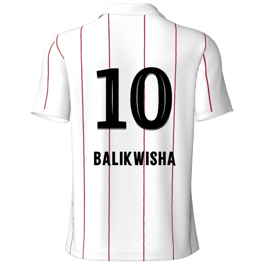 Kinder Michel-Ange Balikwisha #10 Weiß Schwarz Auswärtstrikot Trikot 2024/25 T-Shirt Österreich